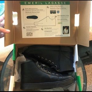 Black high top emeril lagasse non slip shoes. Only worn once!